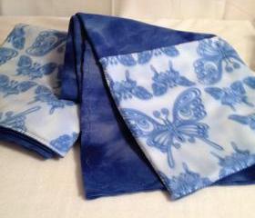 Blue Butterfly Flillow