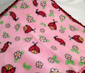 Pink Ladybugs Blanket