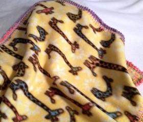 Yellow Giraffe Blanket