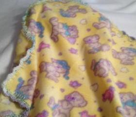 Yellow Teddies Blanket